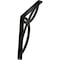 Ekena Millwork Versailles Wrought Iron Bracket, (Single center brace), Powder Coated Black 1 1/2"W x 10"D x 12"H BKTM01X10X12SVE - alternate 1